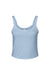 Bella + Canvas BC1012/1012 Womens Micro Ribbed Scoop Tank Top Baby Blue Flat Front