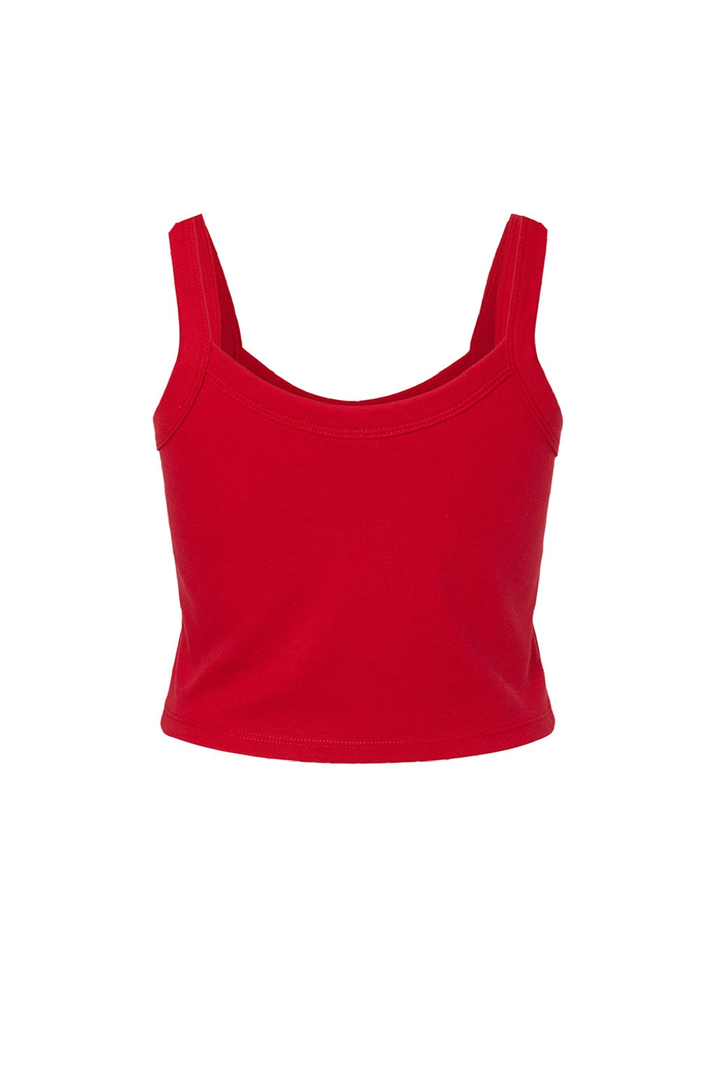 Bella + Canvas BC1012/1012 Womens Micro Ribbed Scoop Tank Top Red Flat Back