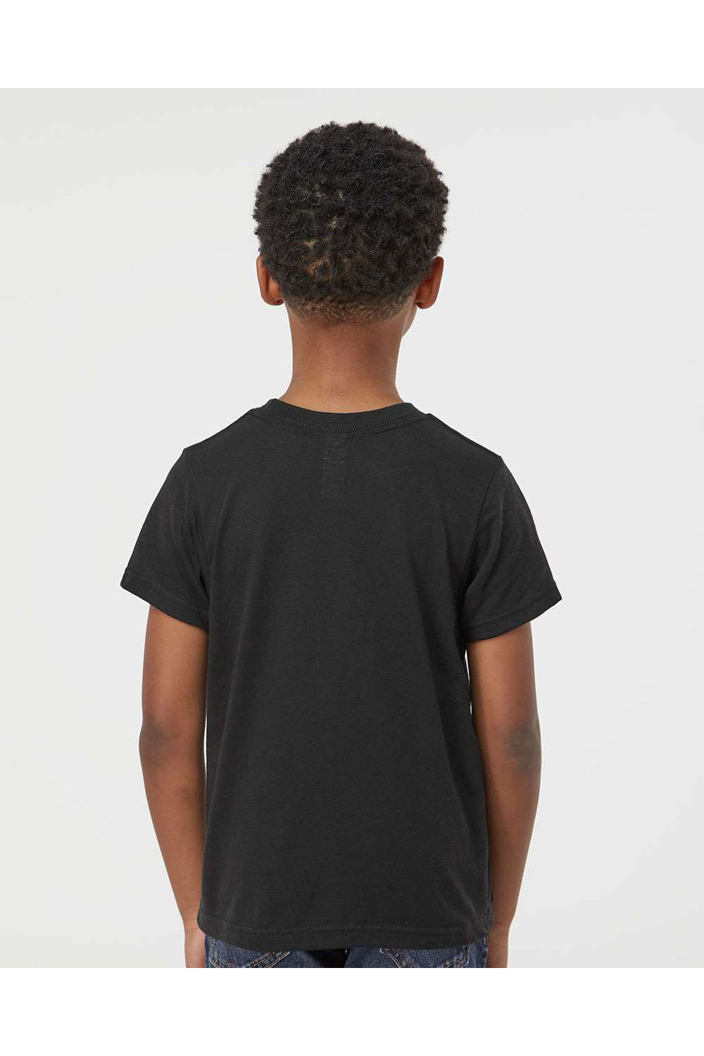 Tultex 265 Youth Poly-Rich Short Sleeve Crewneck T-Shirt Black Model Back