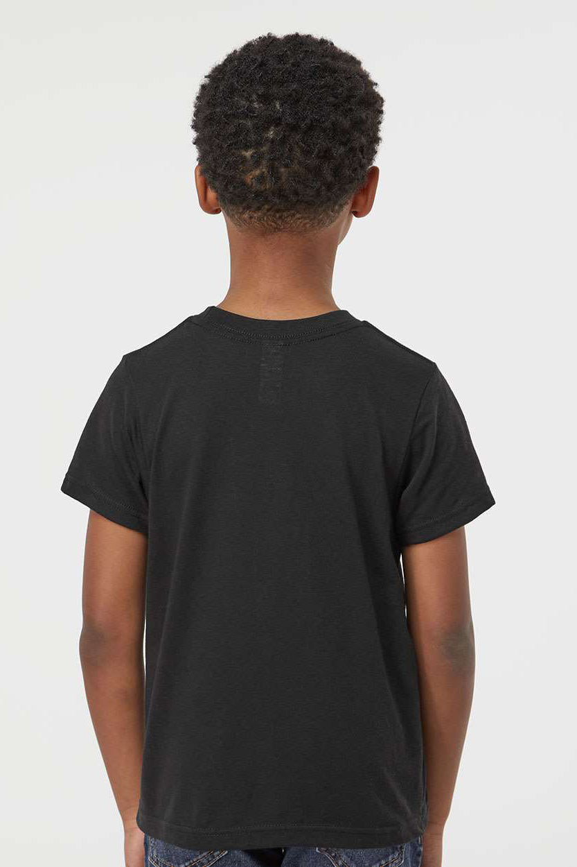 Tultex 265 Youth Poly-Rich Short Sleeve Crewneck T-Shirt Black Model Back