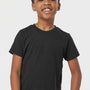 Tultex Youth Poly-Rich Short Sleeve Crewneck T-Shirt - Black