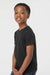 Tultex 265 Youth Poly-Rich Short Sleeve Crewneck T-Shirt Black Model Side
