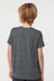 Tultex 265 Youth Poly-Rich Short Sleeve Crewneck T-Shirt Heather Charcoal Grey Model Back