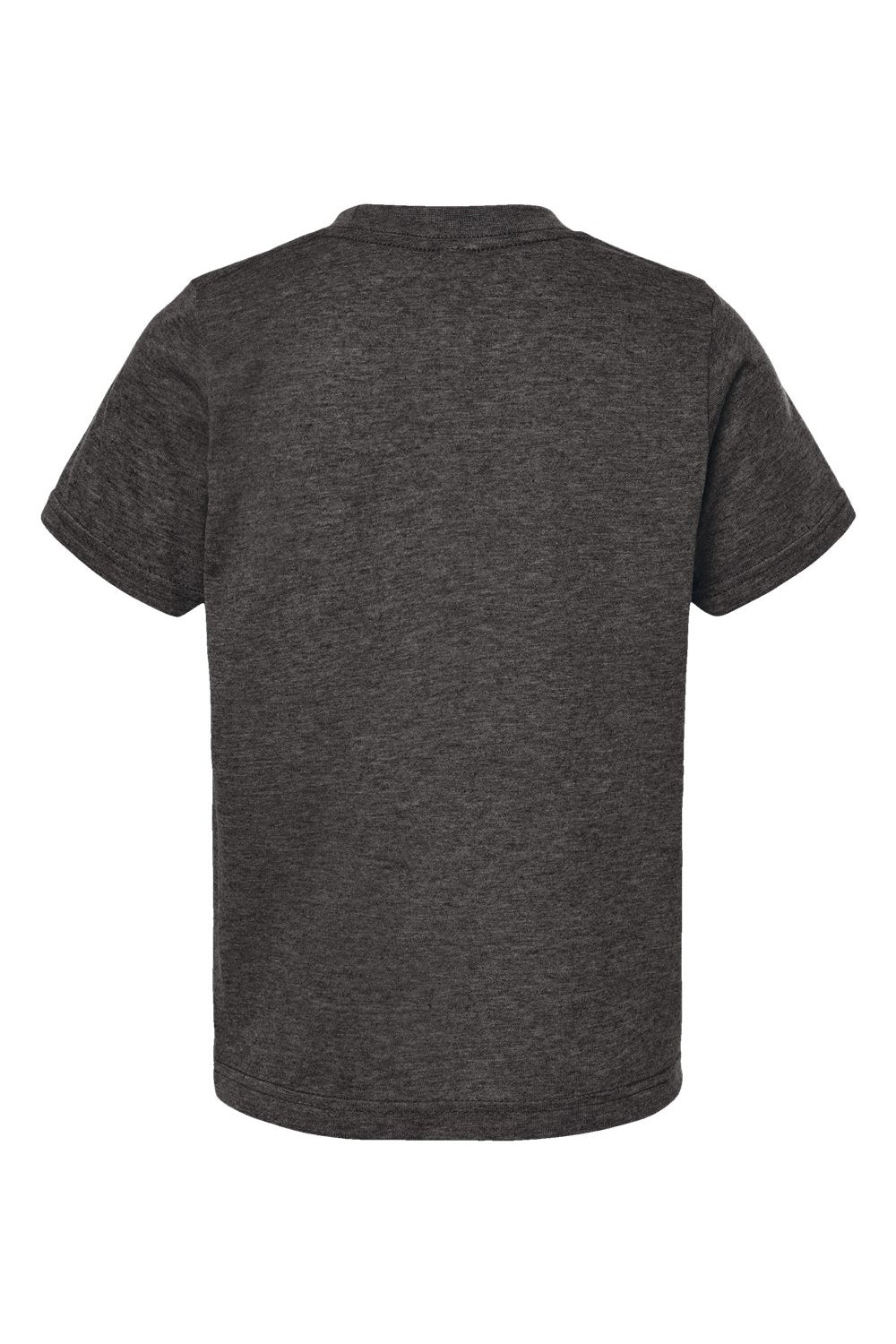 Tultex 265 Youth Poly-Rich Short Sleeve Crewneck T-Shirt Heather Graphite Grey Flat Back