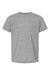 Tultex 265 Youth Poly-Rich Short Sleeve Crewneck T-Shirt Heather Grey Flat Front