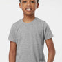 Tultex Youth Poly-Rich Short Sleeve Crewneck T-Shirt - Heather Grey