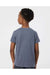 Tultex 265 Youth Poly-Rich Short Sleeve Crewneck T-Shirt Heather Navy Blue Model Back