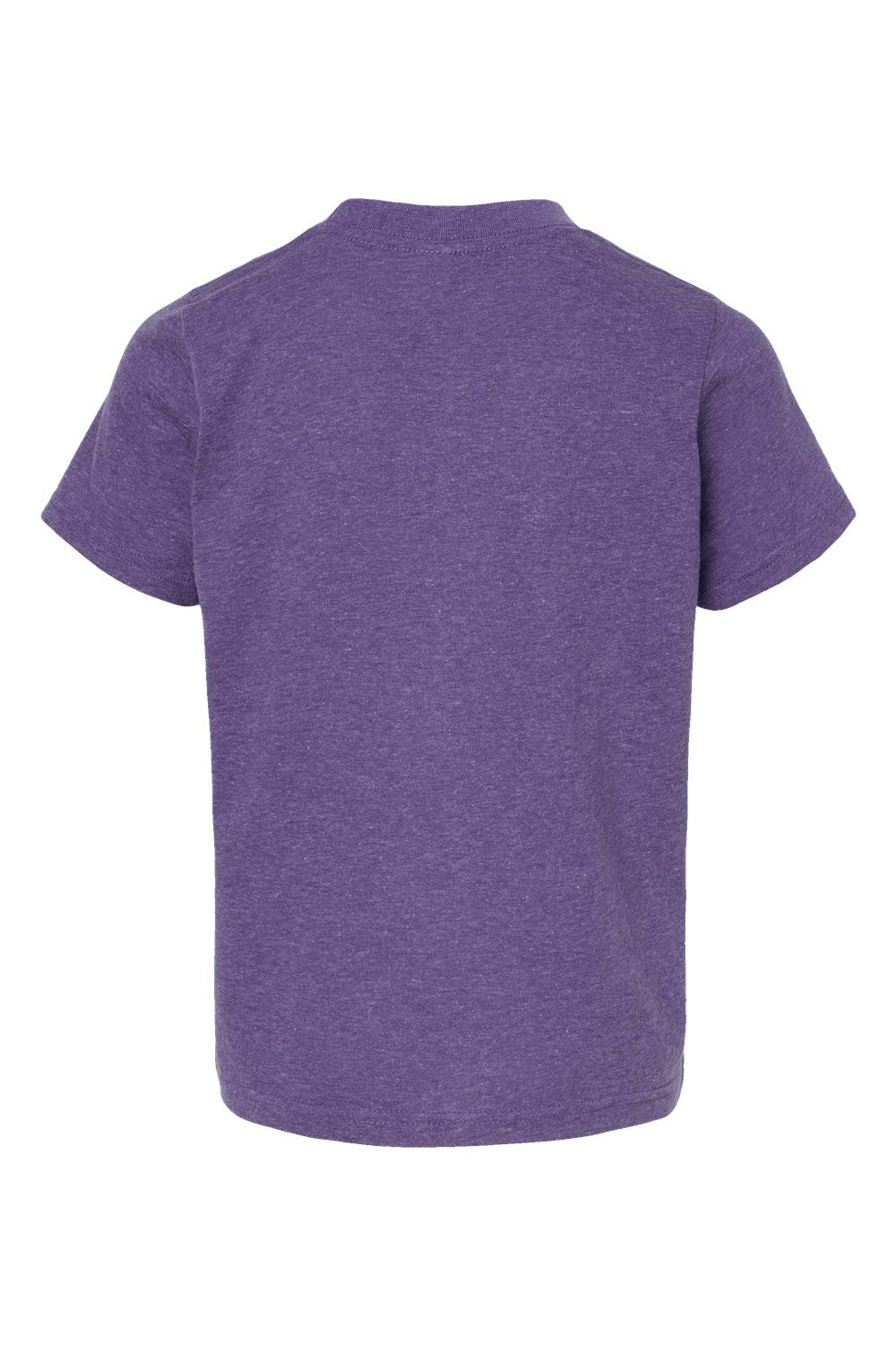 Tultex 265 Youth Poly-Rich Short Sleeve Crewneck T-Shirt Heather Purple Flat Back