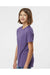 Tultex 265 Youth Poly-Rich Short Sleeve Crewneck T-Shirt Heather Purple Model Side