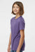 Tultex 265 Youth Poly-Rich Short Sleeve Crewneck T-Shirt Heather Purple Model Side