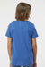 Tultex 265 Youth Poly-Rich Short Sleeve Crewneck T-Shirt Heather Royal Blue Model Back