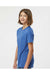 Tultex 265 Youth Poly-Rich Short Sleeve Crewneck T-Shirt Heather Royal Blue Model Side