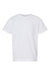 Tultex 265 Youth Poly-Rich Short Sleeve Crewneck T-Shirt White Flat Front