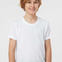 Tultex Youth Poly-Rich Short Sleeve Crewneck T-Shirt - White