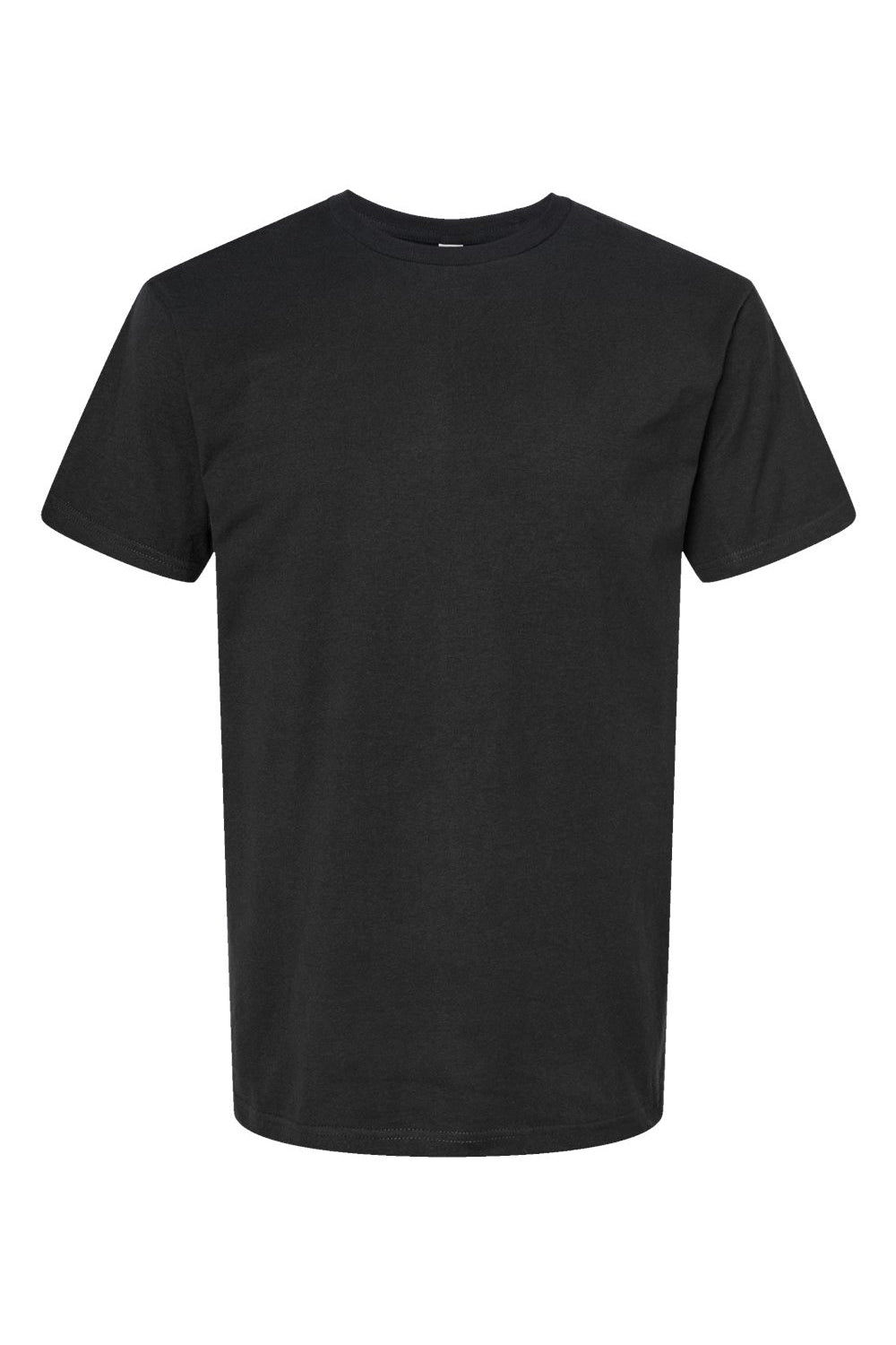 Tultex 290 Mens Jersey Short Sleeve Crewneck T-Shirt Black Flat Front