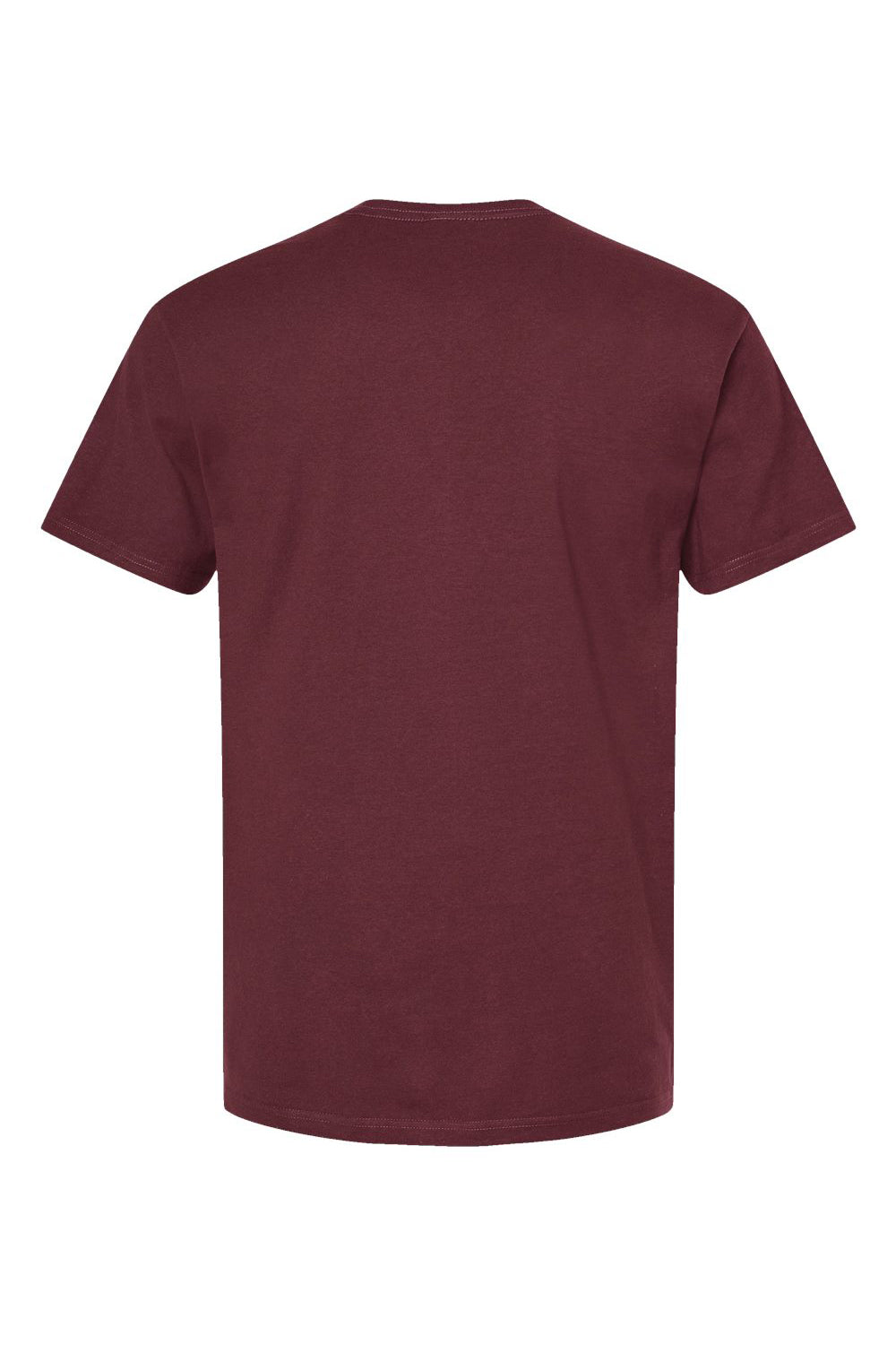 Tultex 290 Mens Jersey Short Sleeve Crewneck T-Shirt Burgundy Flat Back