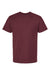 Tultex 290 Mens Jersey Short Sleeve Crewneck T-Shirt Burgundy Flat Front