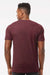 Tultex 290 Mens Jersey Short Sleeve Crewneck T-Shirt Burgundy Model Back
