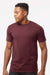 Tultex 290 Mens Jersey Short Sleeve Crewneck T-Shirt Burgundy Model Front