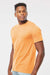 Tultex 290 Mens Jersey Short Sleeve Crewneck T-Shirt Cantaloupe Orange Model Side