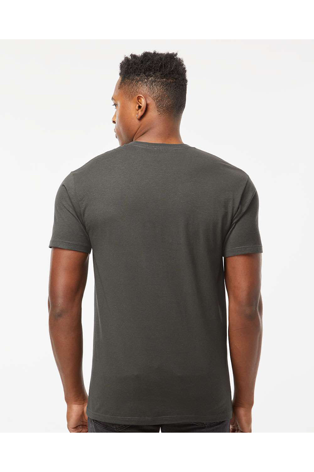 Tultex 290 Mens Jersey Short Sleeve Crewneck T-Shirt Charcoal Grey Model Back
