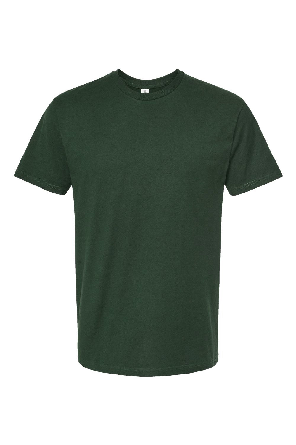 Tultex 290 Mens Jersey Short Sleeve Crewneck T-Shirt Forest Green Flat Front