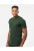 Tultex 290 Mens Jersey Short Sleeve Crewneck T-Shirt Forest Green Model Side