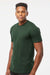 Tultex 290 Mens Jersey Short Sleeve Crewneck T-Shirt Forest Green Model Side