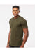 Tultex 290 Mens Jersey Short Sleeve Crewneck T-Shirt Grape Leaf Green Model Side