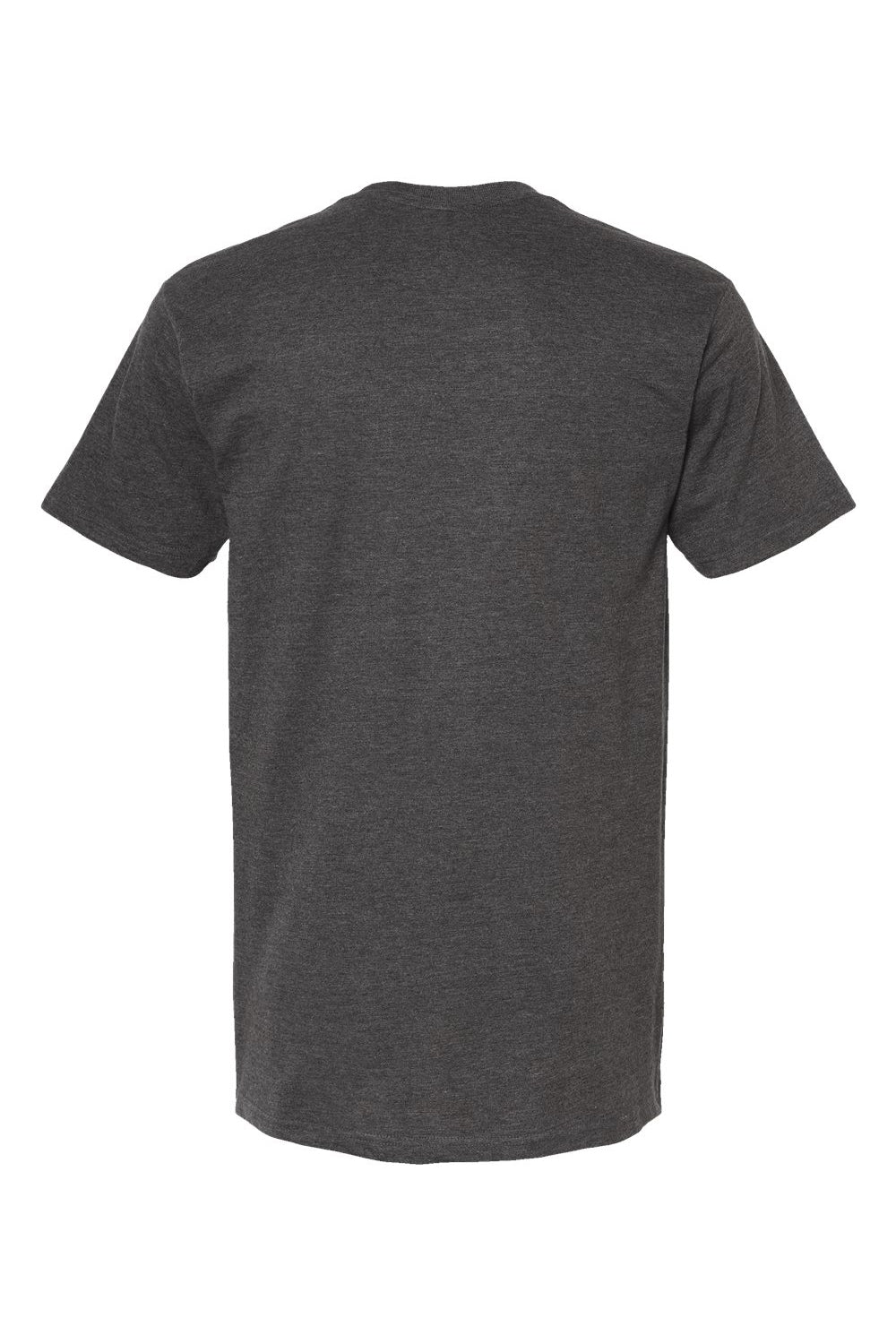 Tultex 290 Mens Jersey Short Sleeve Crewneck T-Shirt Heather Charcoal Grey Flat Back