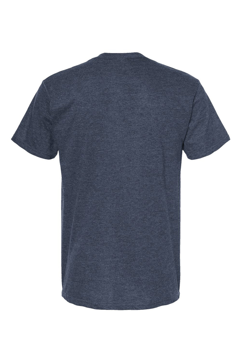 Tultex 290 Mens Jersey Short Sleeve Crewneck T-Shirt Heather Denim Blue Flat Back