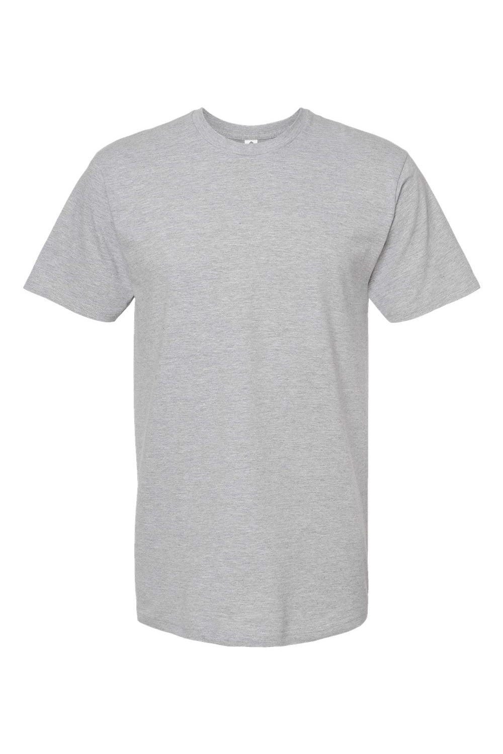 Tultex 290 Mens Jersey Short Sleeve Crewneck T-Shirt Heather Grey Flat Front