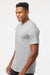 Tultex 290 Mens Jersey Short Sleeve Crewneck T-Shirt Heather Grey Model Side