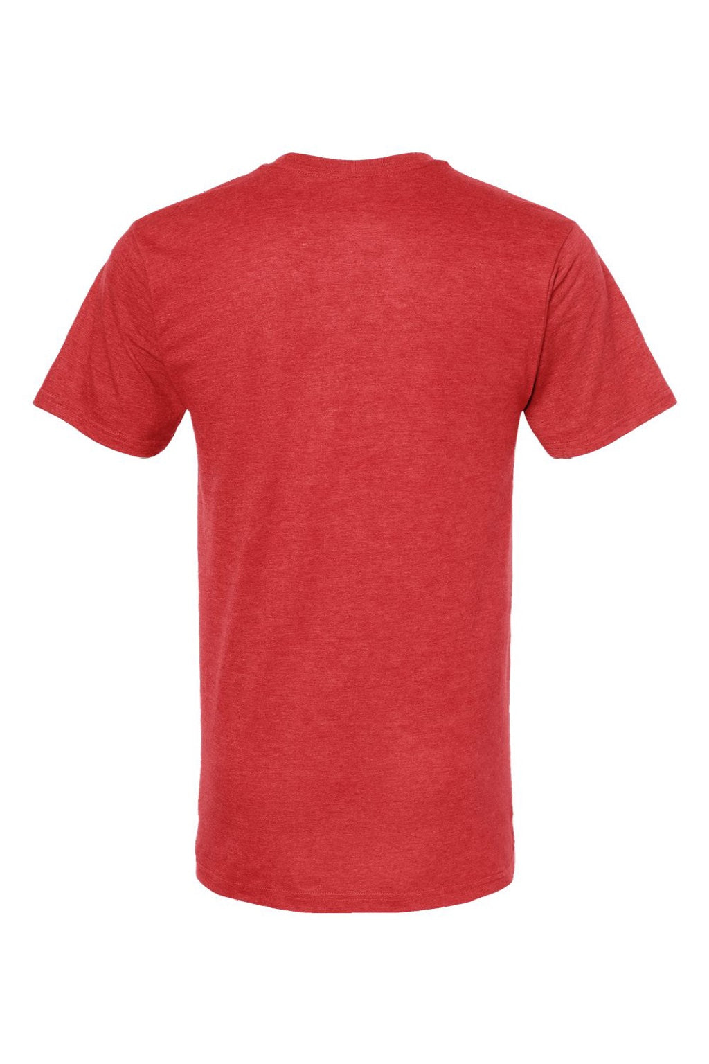 Tultex 290 Mens Jersey Short Sleeve Crewneck T-Shirt Heather Red Flat Back