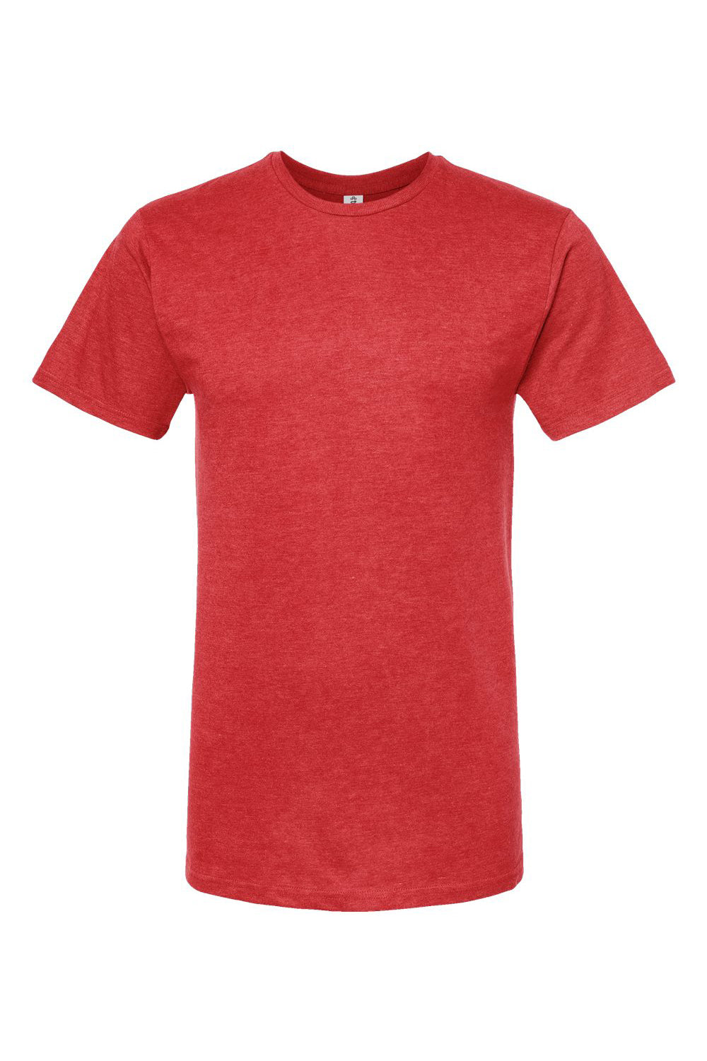 Tultex 290 Mens Jersey Short Sleeve Crewneck T-Shirt Heather Red Flat Front