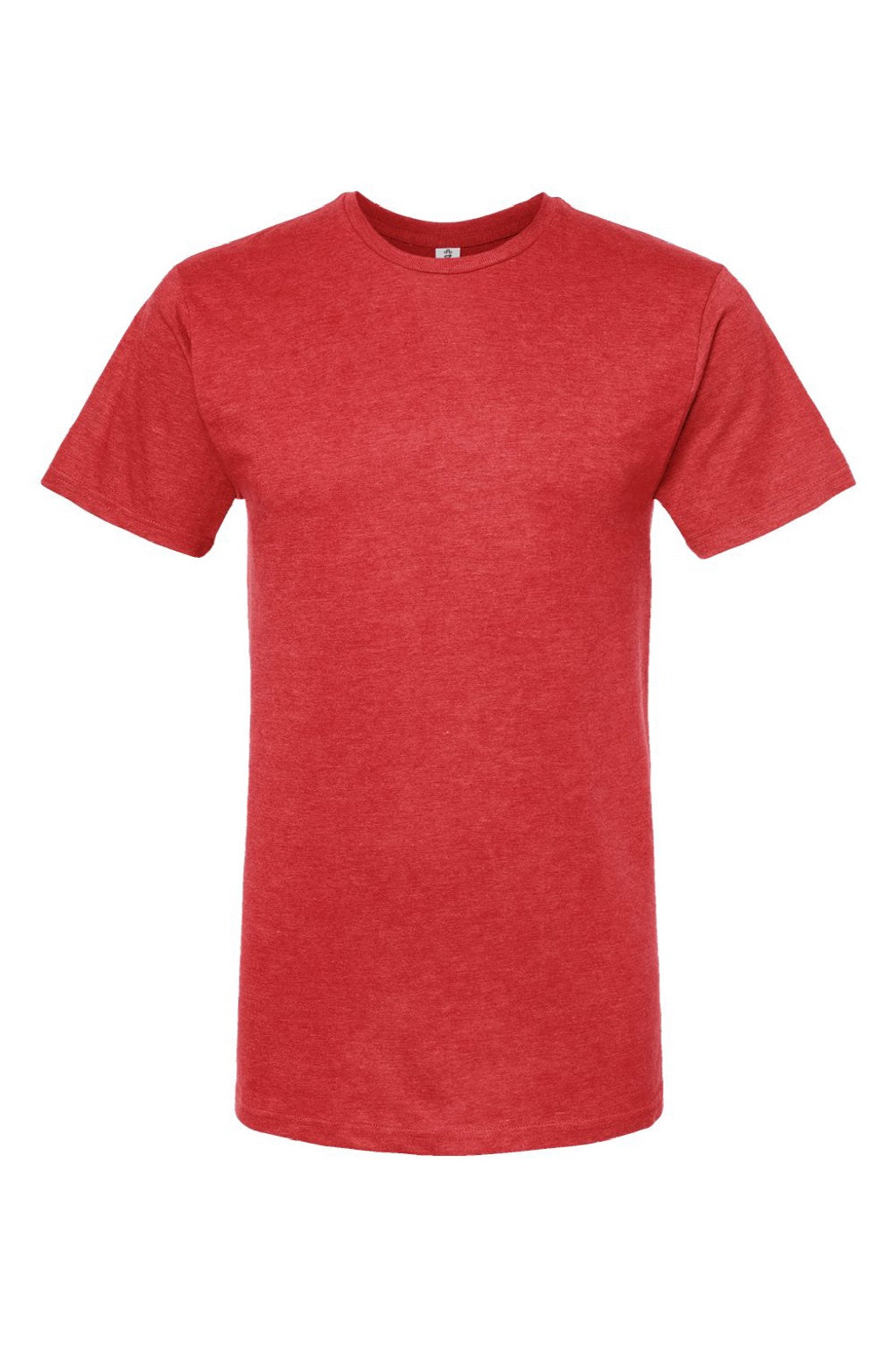 Tultex 290 Mens Jersey Short Sleeve Crewneck T-Shirt Heather Red Flat Front