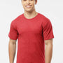 Tultex Mens Jersey Short Sleeve Crewneck T-Shirt - Heather Red - Closeout