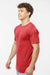 Tultex 290 Mens Jersey Short Sleeve Crewneck T-Shirt Heather Red Model Side