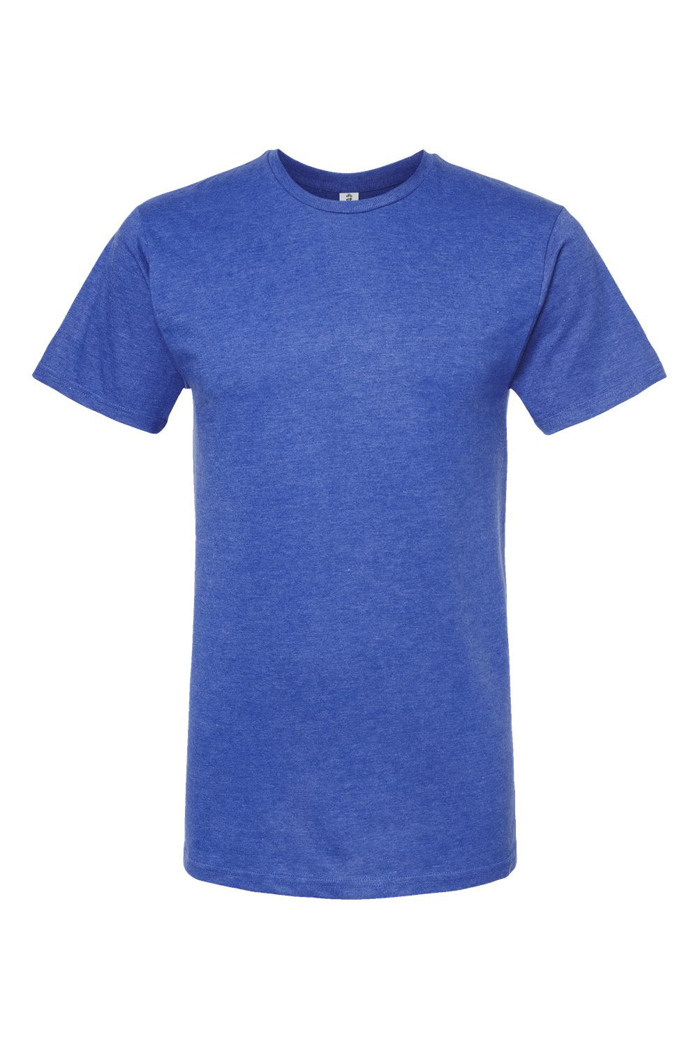 Tultex 290 Mens Jersey Short Sleeve Crewneck T-Shirt Heather Royal Blue Flat Front