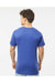 Tultex 290 Mens Jersey Short Sleeve Crewneck T-Shirt Heather Royal Blue Model Back