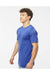 Tultex 290 Mens Jersey Short Sleeve Crewneck T-Shirt Heather Royal Blue Model Side