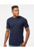 Tultex 290 Mens Jersey Short Sleeve Crewneck T-Shirt Navy Blue Model Front
