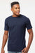 Tultex 290 Mens Jersey Short Sleeve Crewneck T-Shirt Navy Blue Model Front