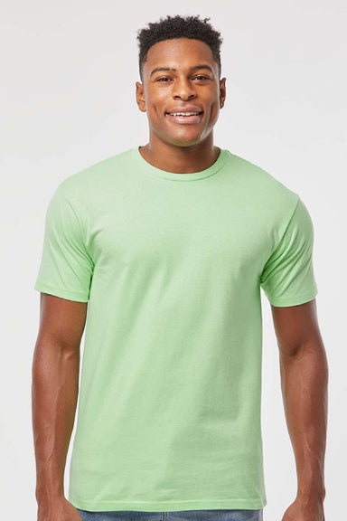 Tultex 290 Mens Jersey Short Sleeve Crewneck T-Shirt Neo Mint Green Model Front