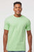 Tultex 290 Mens Jersey Short Sleeve Crewneck T-Shirt Neo Mint Green Model Front