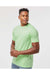 Tultex 290 Mens Jersey Short Sleeve Crewneck T-Shirt Neo Mint Green Model Side
