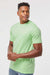 Tultex 290 Mens Jersey Short Sleeve Crewneck T-Shirt Neo Mint Green Model Side