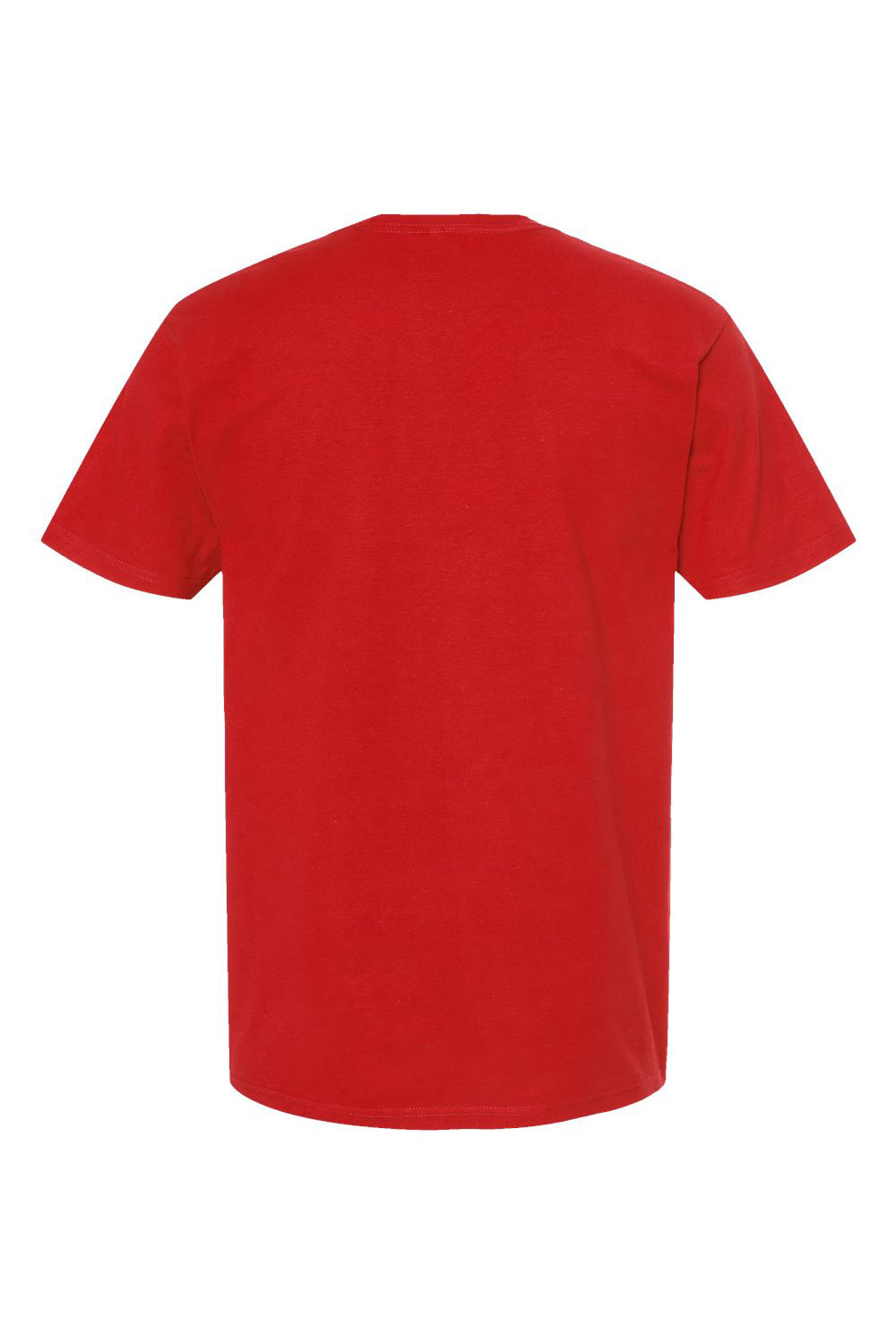 Tultex 290 Mens Jersey Short Sleeve Crewneck T-Shirt Red Flat Back