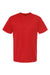 Tultex 290 Mens Jersey Short Sleeve Crewneck T-Shirt Red Flat Front
