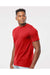 Tultex 290 Mens Jersey Short Sleeve Crewneck T-Shirt Red Model Side